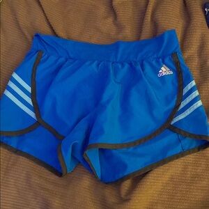 Adidas Blue Athletic Shorts with Contoured Design